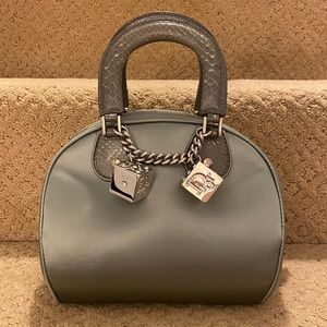Authentic Dior satin/python vintage gambler mini